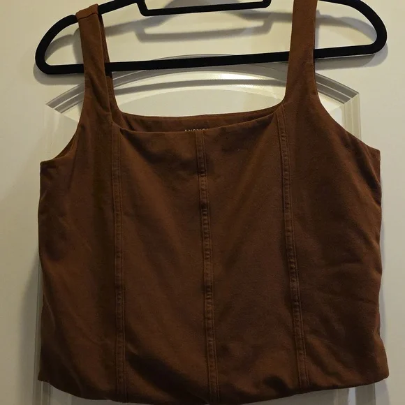 Bundle Of 2 American Eagle Tanks Top in Washed Brown and Chocolate Brown XL - Picture 3 of 9